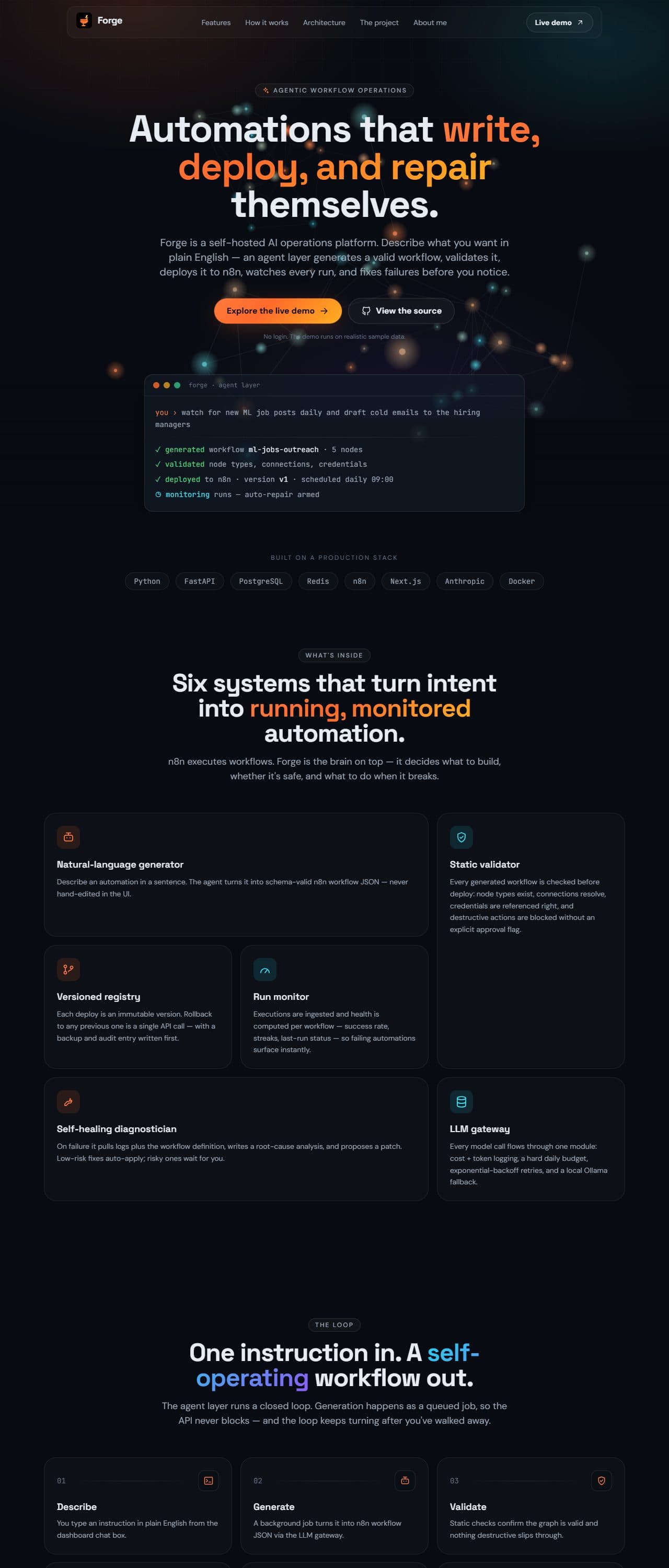 Forge , the live site
